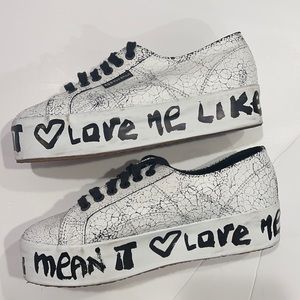 Superga by Domingo Supata Platform Leather Sneakers Love Me Like You Mean It